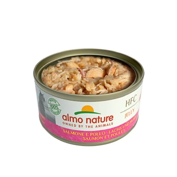 Almo Nature HFC Jelly Salmone E Pollo Per Gatto 24 X 70 G 2 Almo Nature HFC Jelly Salmone E Pollo Per Gatto 24 X 70 G - immagine 2