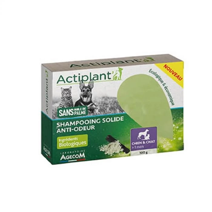 Actiplant Shampoo Solido Anti-Odore Per Cane E Gatto 100 G
