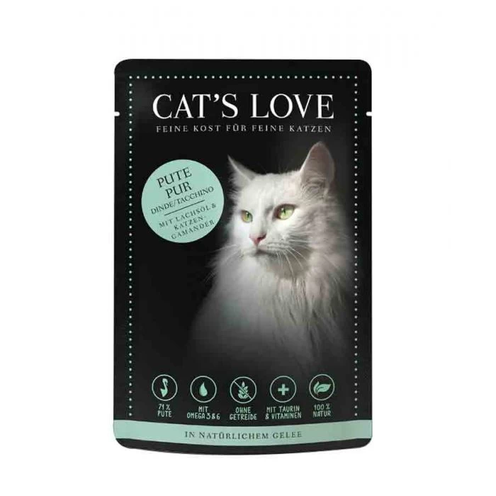 Cat's Love Classic Tacchino Senza Cereali & Senza Glutine 12 X 85 G 1 Cat's Love Classic Tacchino Senza Cereali & Senza Glutine 12 X 85 G