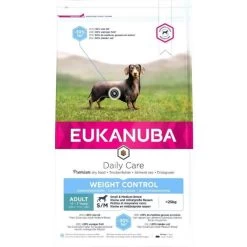 Eukanuba Cane Daily Care Adult Overweight Taglia Piccola & Media Al Pollo 12 Kg