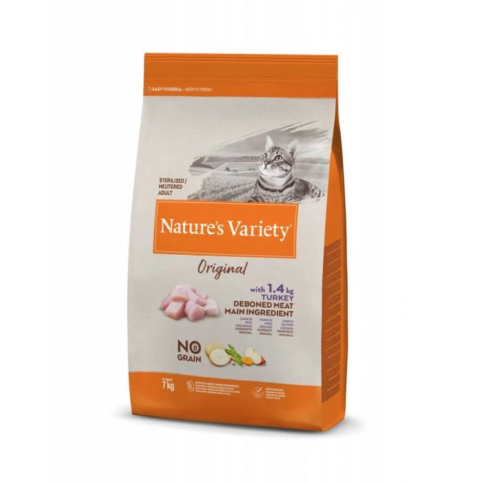 Nature's Variety Nature's Variety Crocchette No Grain Cat Original Sterilized Tacchino 7 Kg 1 Nature's Variety Nature's Variety Crocchette No Grain Cat Original Sterilized Tacchino 7 Kg