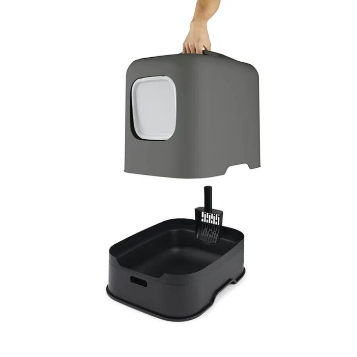 Rotho Cat Toilet Biala Antracite 2 Rotho Cat Toilet Biala Antracite - immagine 2
