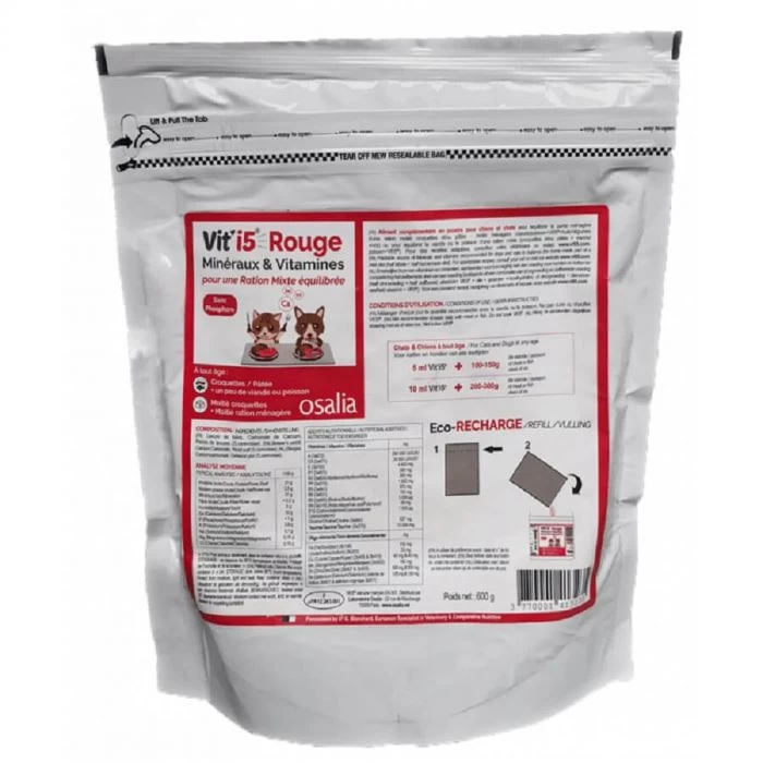 VIT'I5 Rouge Cane & Gatto Eco-ricarica 600 G 1 VIT'I5 Rouge Cane & Gatto Eco-ricarica 600 G